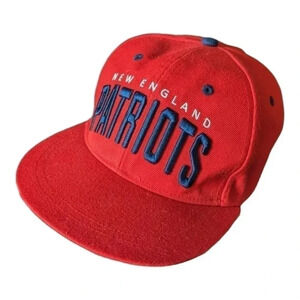 New England Patriots NFL Team Red Snapback Baseball Cap Budweiser Promo Merch 3D
